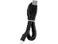 Crni USB-A na USB-C kabl sa belom vezicom.