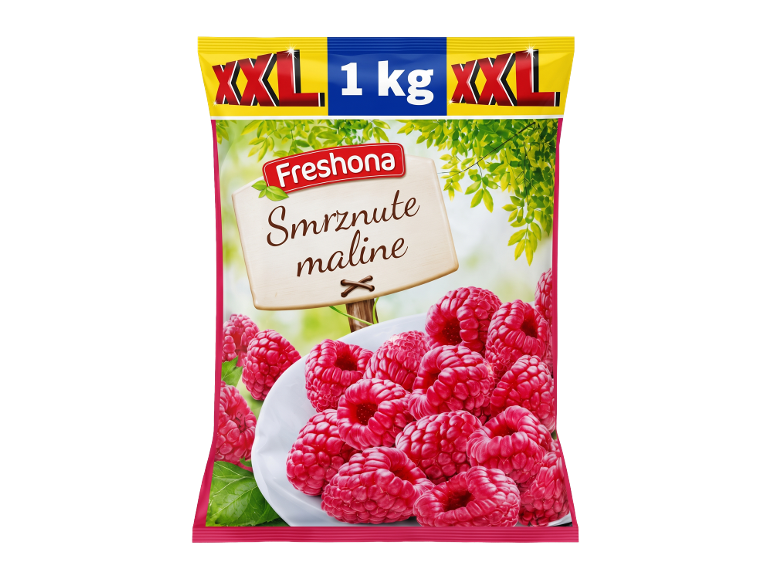 Smrznute maline Freshona u XXL pakovanju od 1 kg