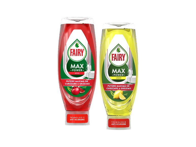 Koncentrovani deterdžent za sudove Fairy Max Power sa mirisom nara i limuna.