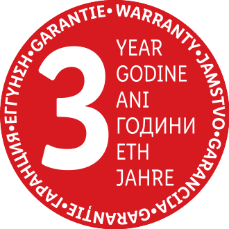 Pečat 3-godišnje garancije na više jezika