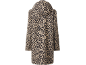 Ženska jakna sa leopard printom i kapuljačom, pogled otpozadi.