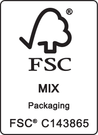 FSC MIX Packaging sertifikacioni pečat sa brojem C143865.