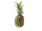 Svež ananas sa zelenim listovima na crnoj pozadini.