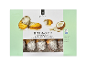 Kutija kokosovih petit four kolača sa filom od kajsije, neto težina 330g.