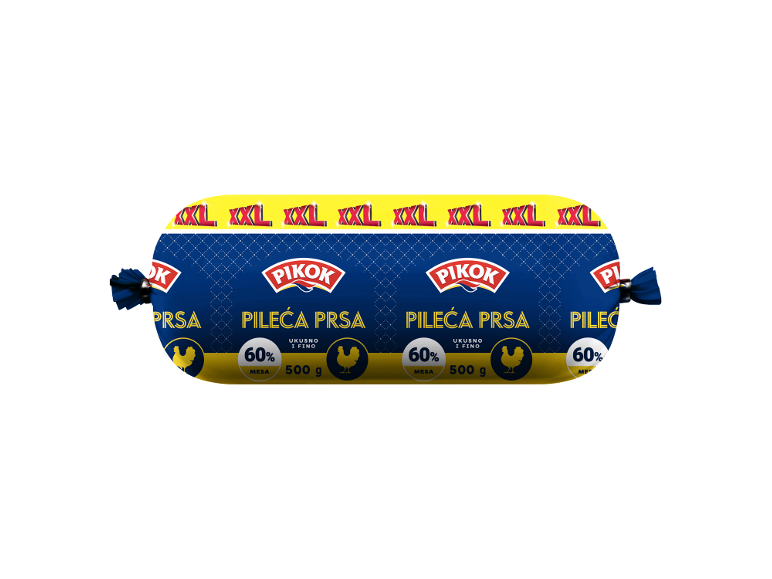 XXL pileća prsa, 60% mesa, pakovanje od 500g.