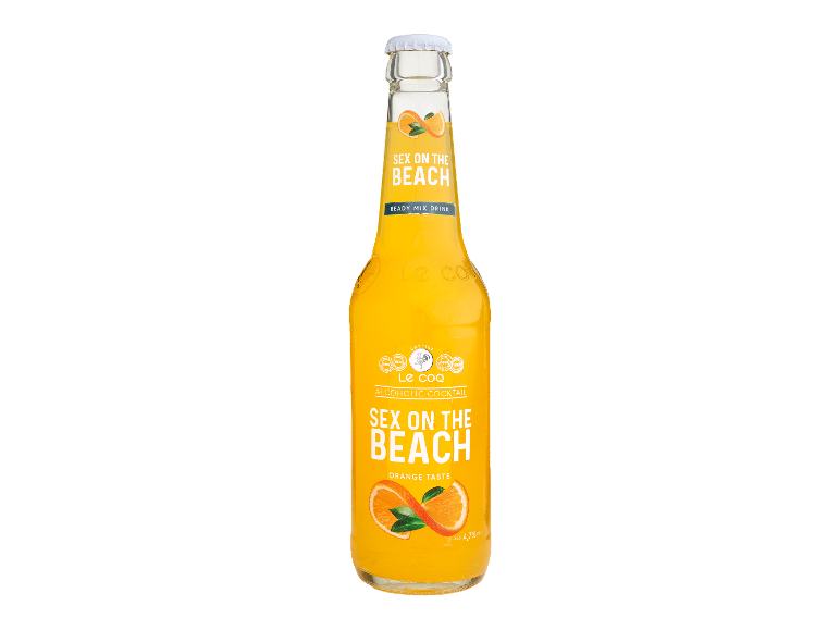Flaša alkoholnog koktela Sex on the Beach sa ukusom pomorandže.