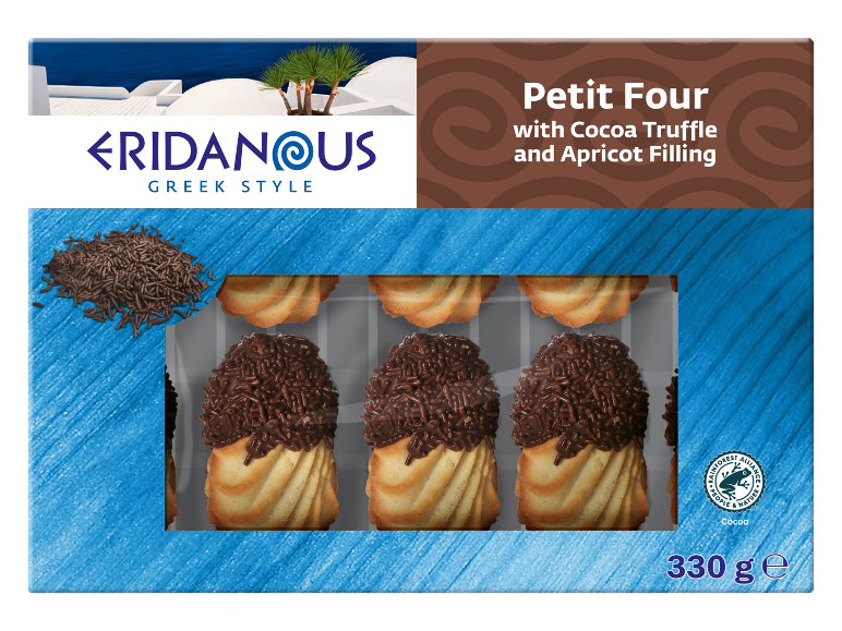 Petit Four sa kakao tartufom i punjenjem od kajsije, grčki stil, 330g.