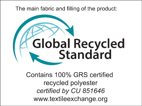 Pečat Global Recycled Standard: Sadrži 100% GRS sertifikovanog recikliranog poliestera, sertifikovanog od strane CU 851646.