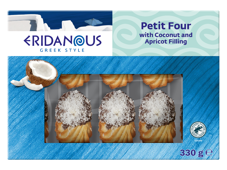 Petit Four sa kokosom i filom od kajsije, grčki stil, 330g