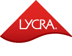 Црвени лого са белом речју „LYCRA“.