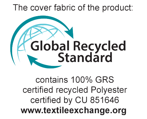 Navlaka proizvoda: Global Recycled Standard, sadrži 100% GRS sertifikovanog recikliranog poliestera, sertifikovano od strane CU 851646, www.textileexchange.org