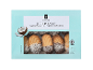Kutija kokosovih petit four kolača sa punjenjem od kajsije, 330g.