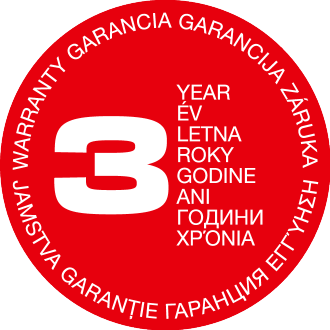 Pečat 3-godišnje garancije na više jezika.