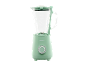 Blender boje mente sa postoljem i poklopcem, sa mernim oznakama.