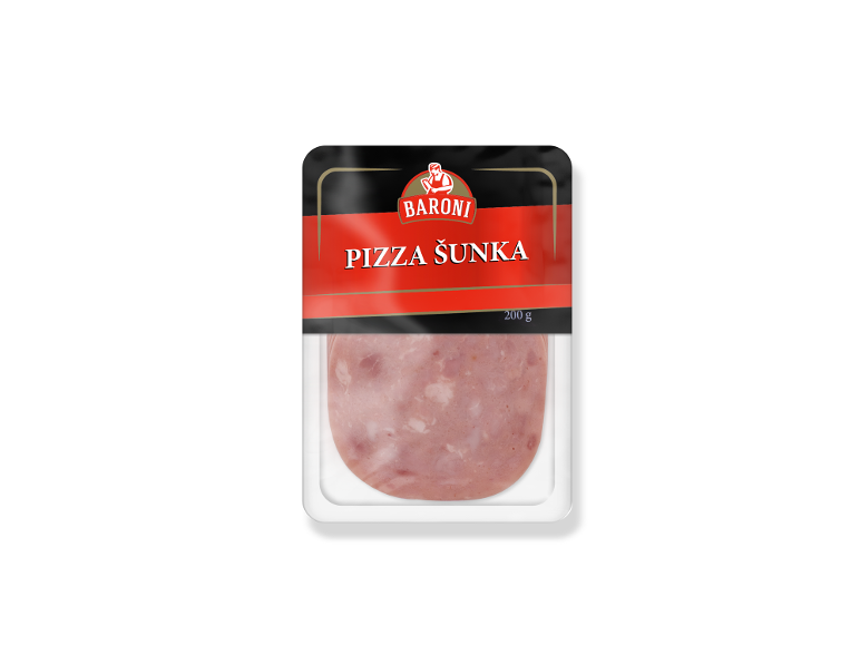 Pakovana sečena pizza šunka, 200 g.