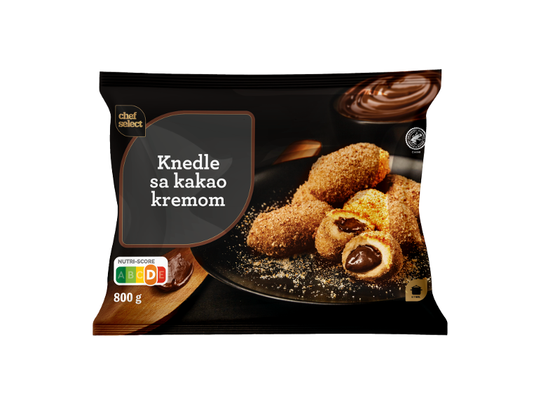 Chef Select Knedle sa kakao kremom, pakovanje od 800g sa Nutri-Score B.