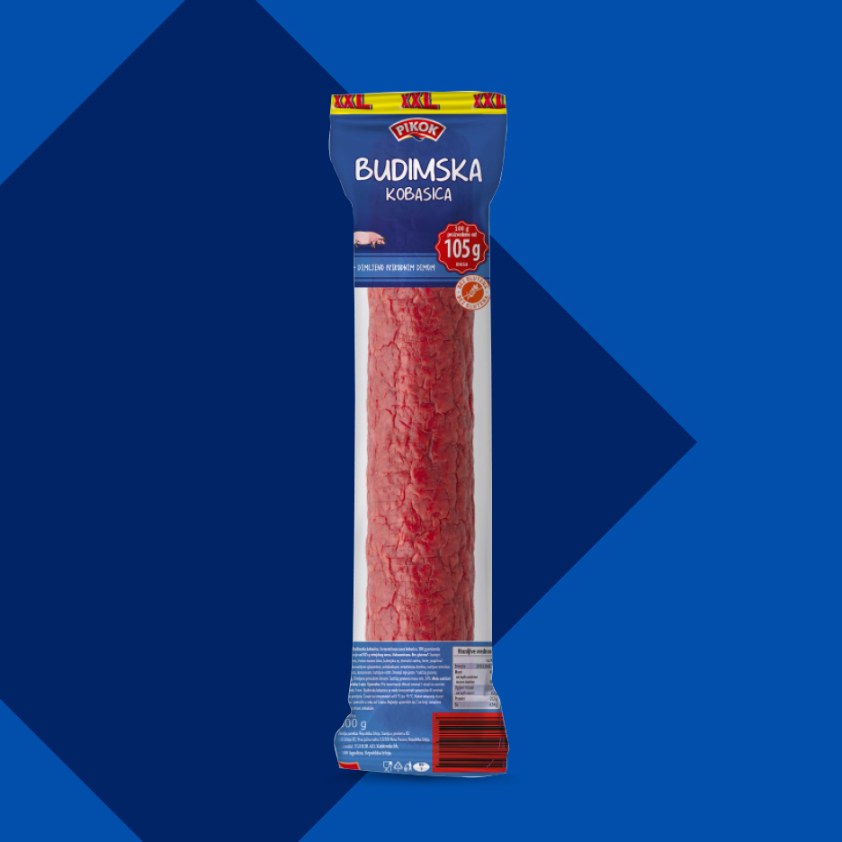 Budimska kobasica u pakovanju od 105g.