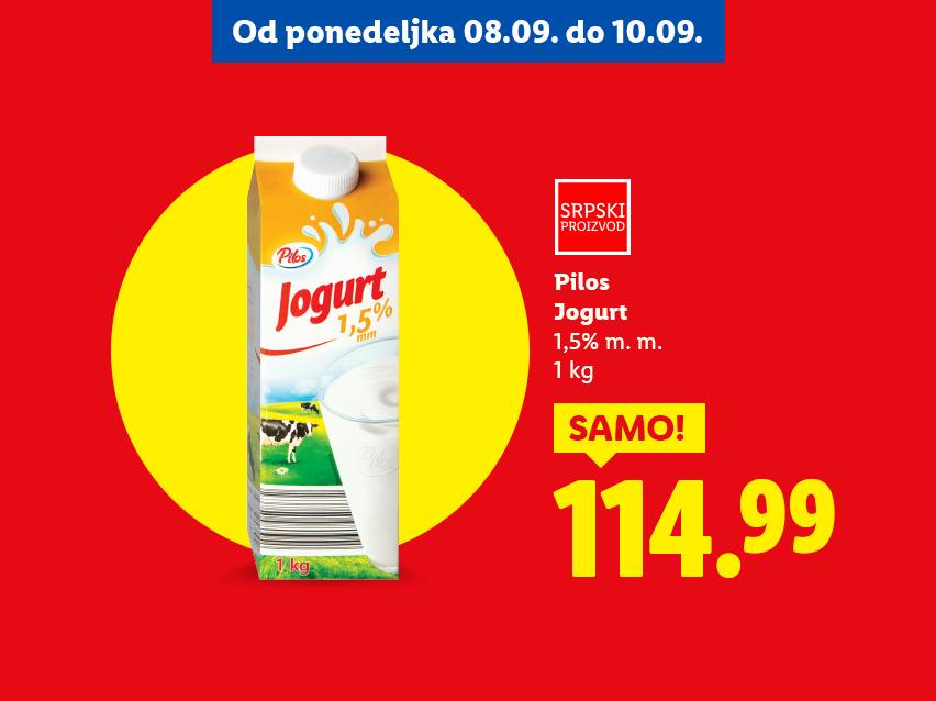 Pilos jogurt 1,5% m.m. 1 kg po ceni od 114.99.