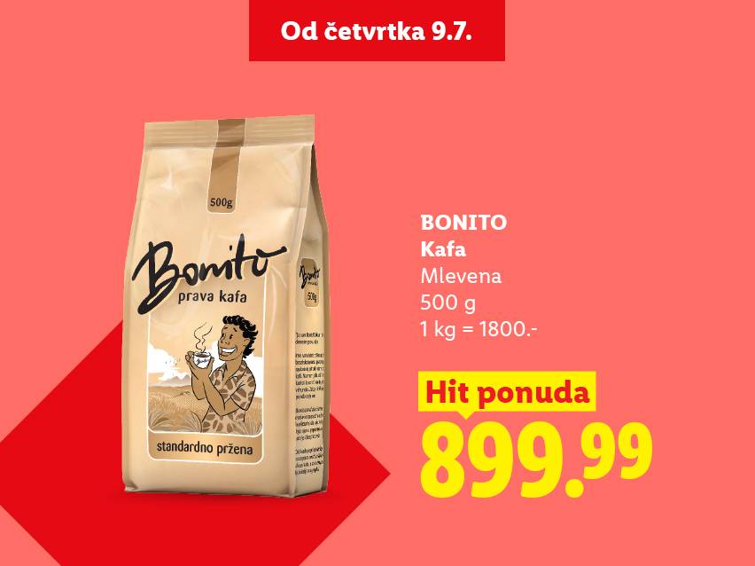 Pakovanje mlevene kafe od 500g na akciji, dostupno od četvrtka 9. jula.