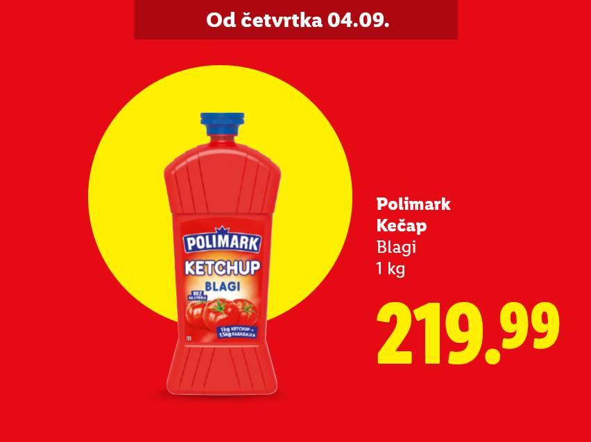 Polimark blagi kečap, 1 kg, po ceni od 219.99.