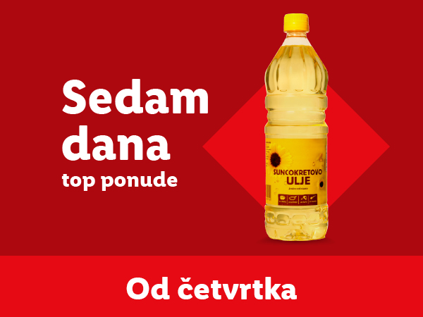 Sedam dana top ponude suncokretovog ulja od četvrtka.