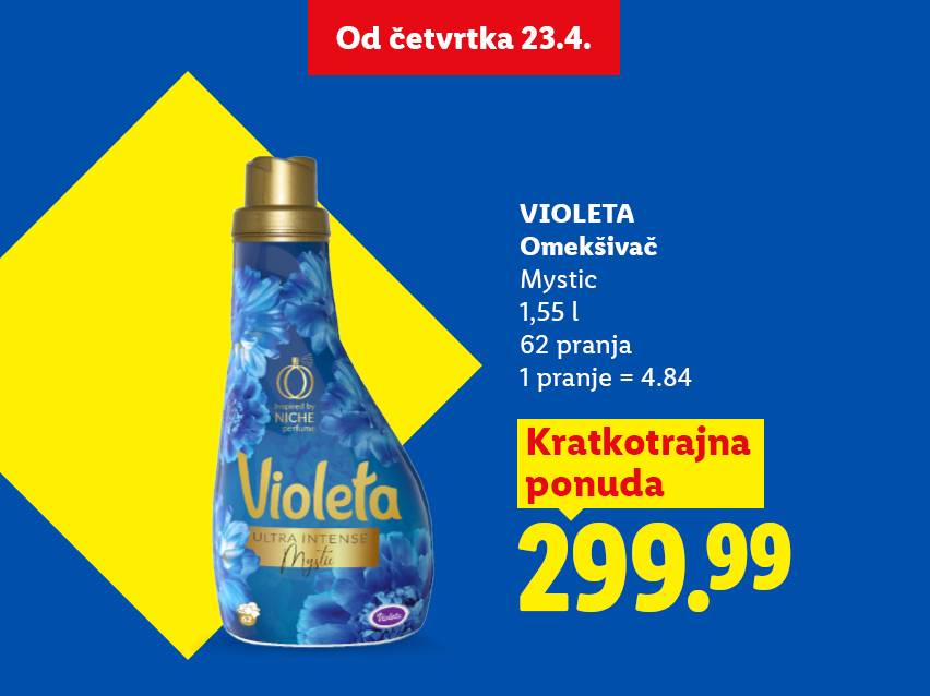 Omekšivač za veš od 1,55 l, 62 pranja, po ceni od 299.99, ponuda važi od četvrtka 23.4.