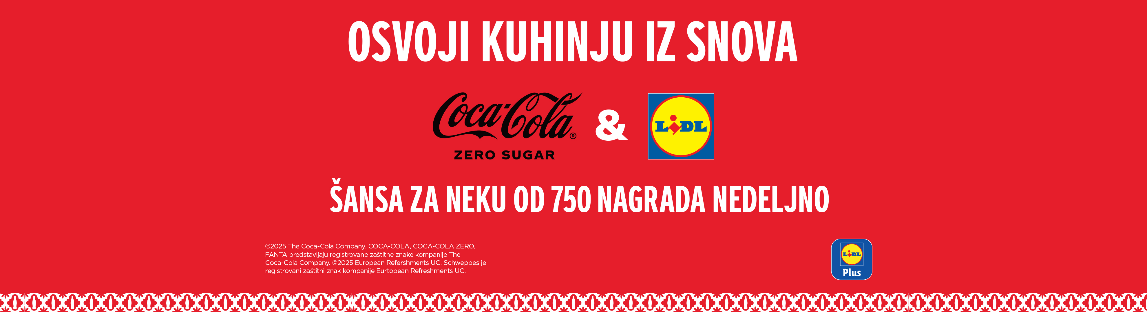 Reklama za Coca-Colu i Lidl sa nagradnom igrom za kuhinju iz snova.