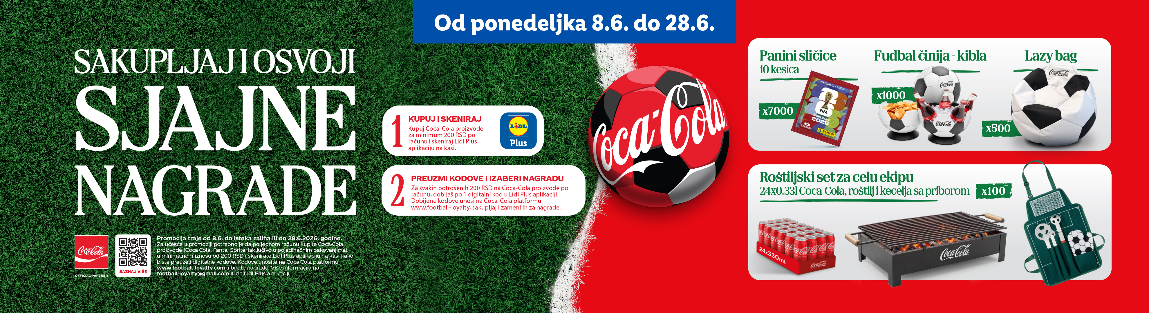 Promocija fudbalskih nagrada sa Panini sličicama, fudbalskim činijama, lazy bag-om i roštiljskim setom.