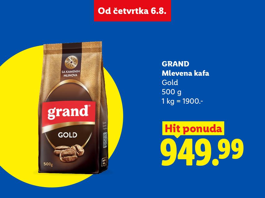 Pakovanje mlevene kafe od 500g sa cenom od 949.99.