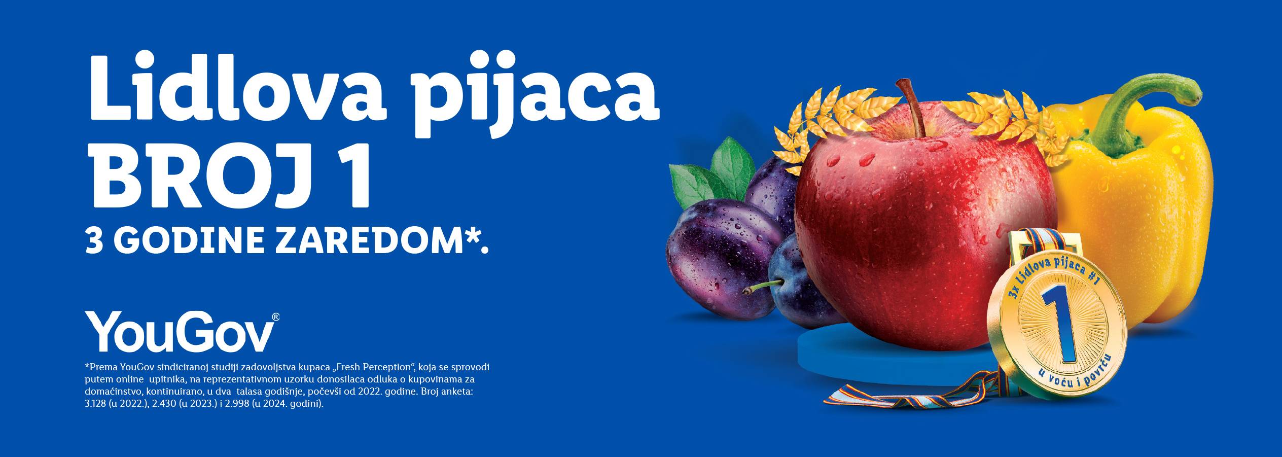 Lidl-ova pijaca je proglašena za broj 1 tri godine zaredom prema YouGov studiji.