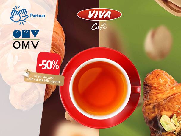 Bilo koji kroasan+bilo koji čaj=-50% na čaj