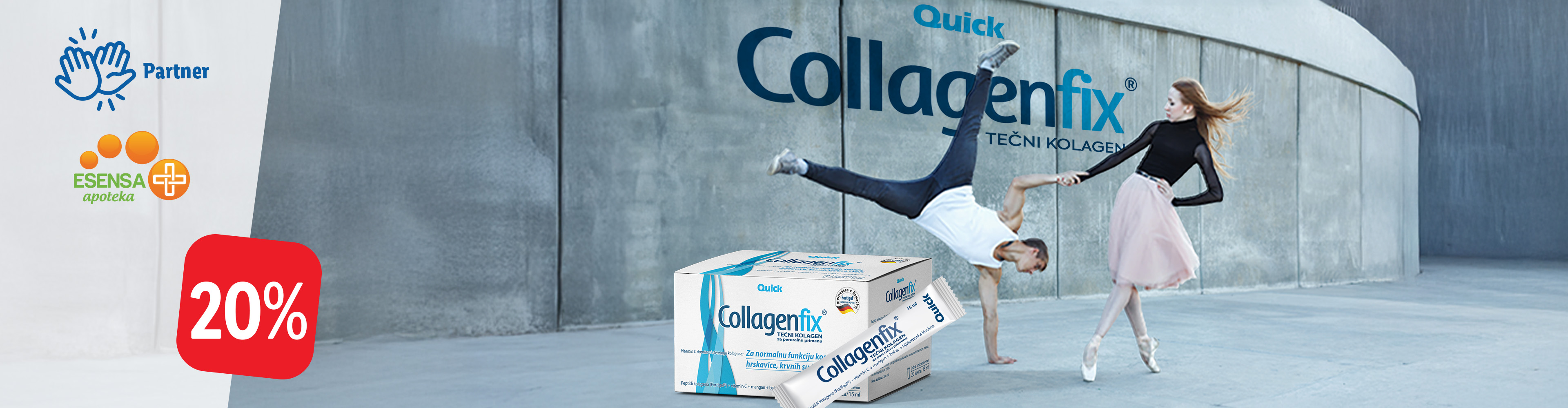 Quick Collagenfix tečni kolagen, 20% popusta u Esensa apoteci.