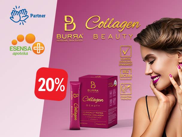 Burra Collagen Beauty proizvod, 20% popusta, Esensa apoteka.