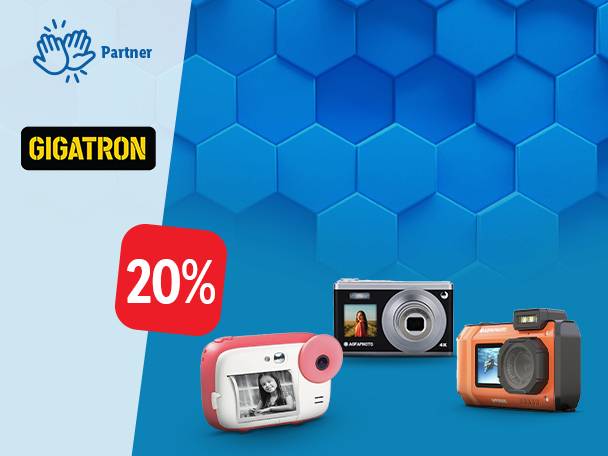 Gigatron partner nudi 20% popusta na digitalne fotoaparate.