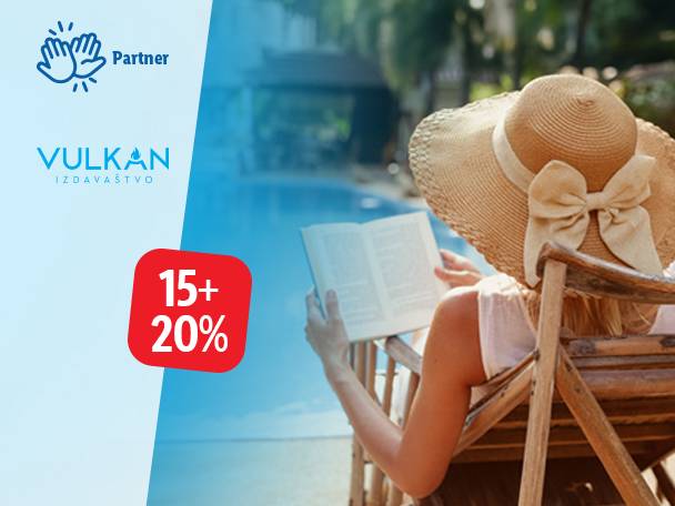 Vulkan izdavaštvo nudi popust od 15% + 20% na odabrane knjige.