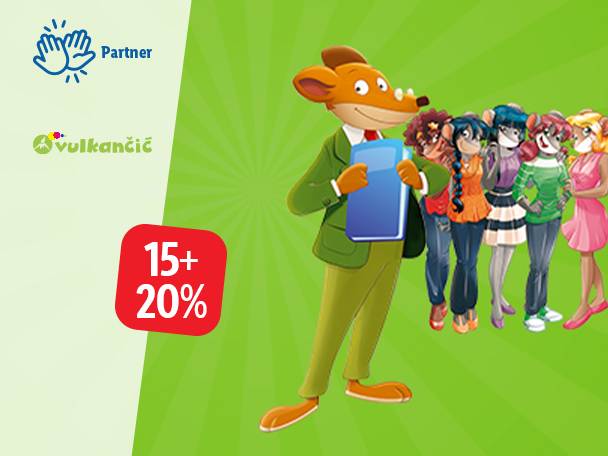 Vulkančić promocija: 15+20% popusta na knjige uz simpatičnog partnera.