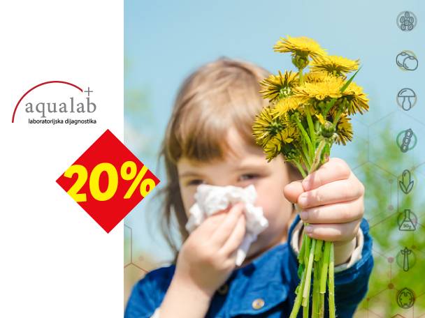 Dete sa alergijom na polen, drži maslačke, sa popustom od 20% na dijagnostiku.