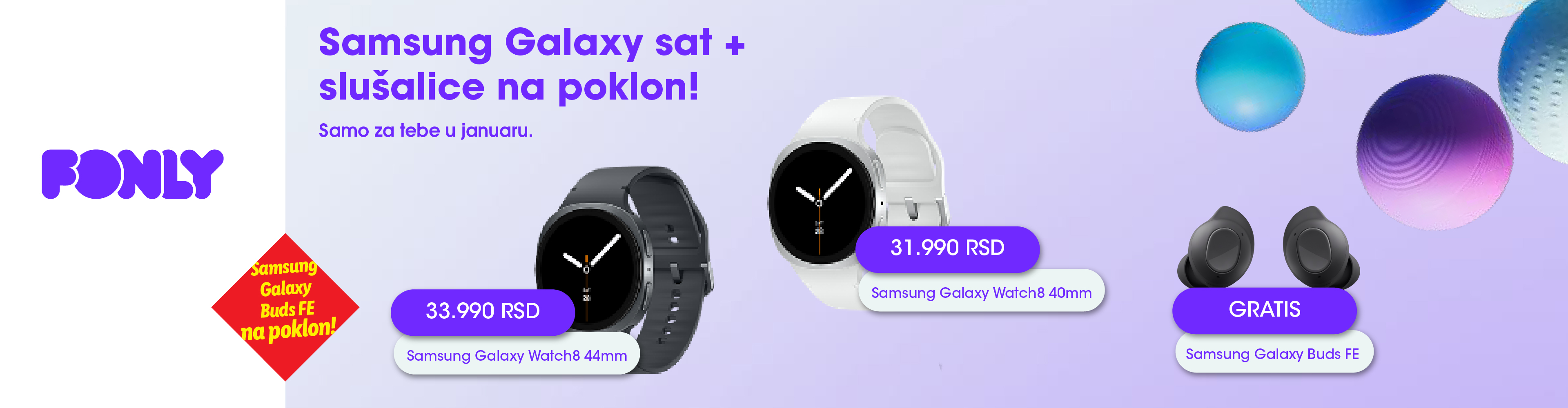 Promocija pametnih satova sa slušalicama na poklon, dostupna samo u januaru.