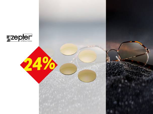 Naočare za sunce sa 24% popusta, sa odvojenim sočivima i okvirom.