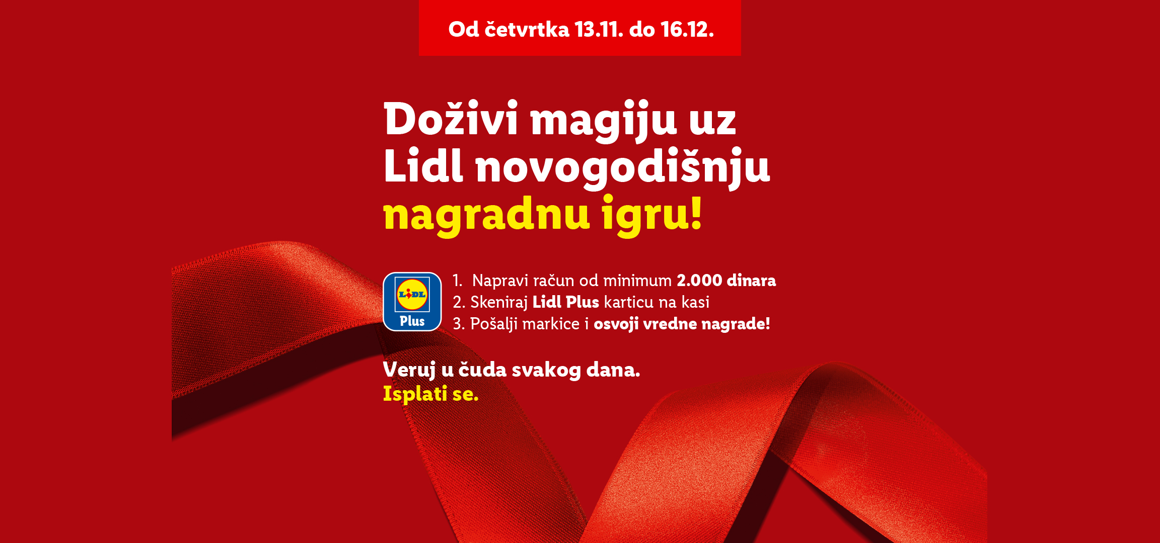 Lidl novogodišnja nagradna igra sa nagradama: putovanja, električni bicikli, iPhone 17 Pro, Apple Watch S11 i vaučeri za kupovinu.