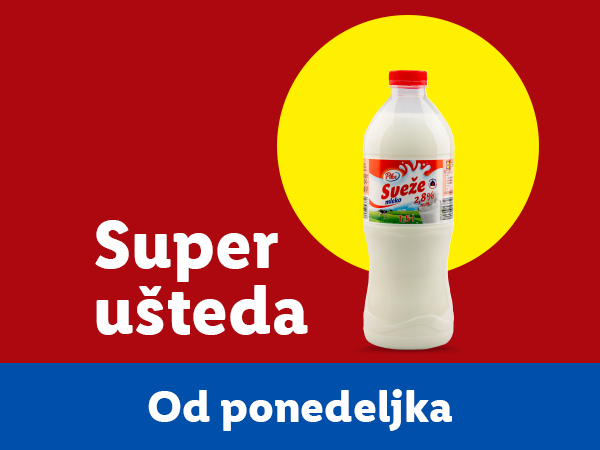 Pila Sveže mleko u promociji - Super ušteda od ponedeljka.