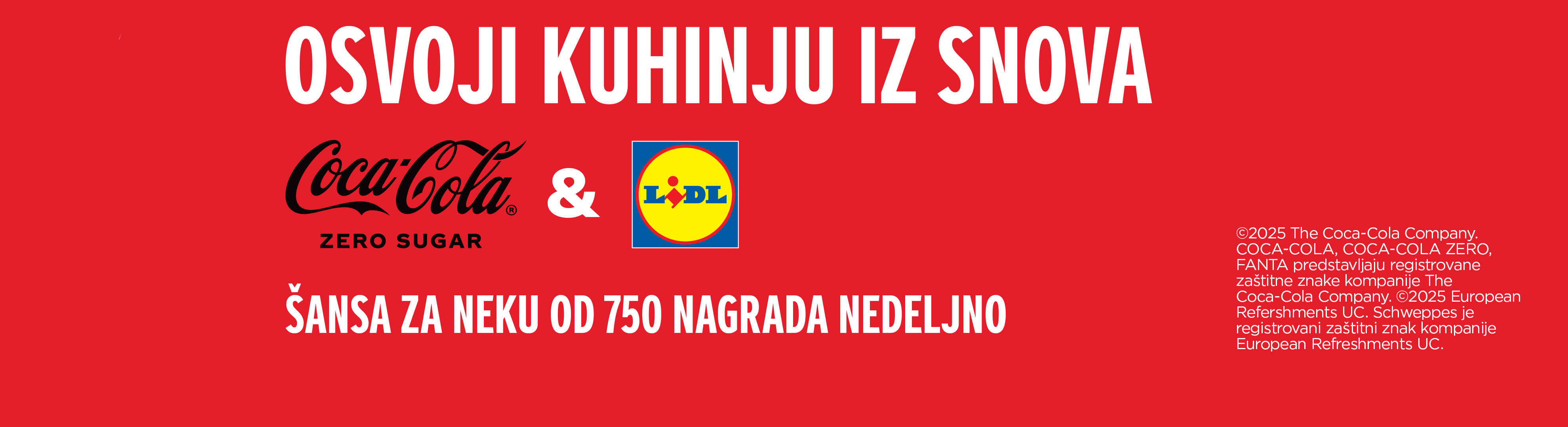 Coca-Cola i Lidl promocija: Osvojite kuhinju iz snova i 750 nedeljnih nagrada.