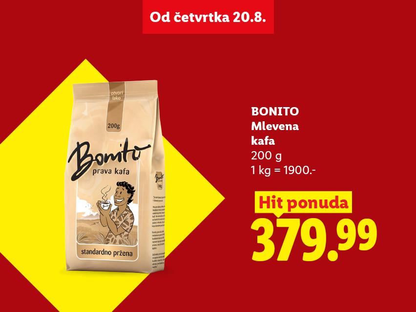 Pakovanje mlevene kafe od 200g po ceni od 379.99, ponuda važi od četvrtka 20.8.
