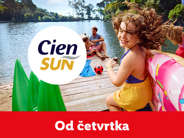 Cien Sun promocija: deca se igraju na jezeru.