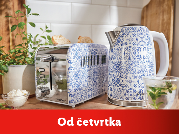 Sencor toster i električni čajnik sa šarenim dezenom, dostupni od četvrtka.