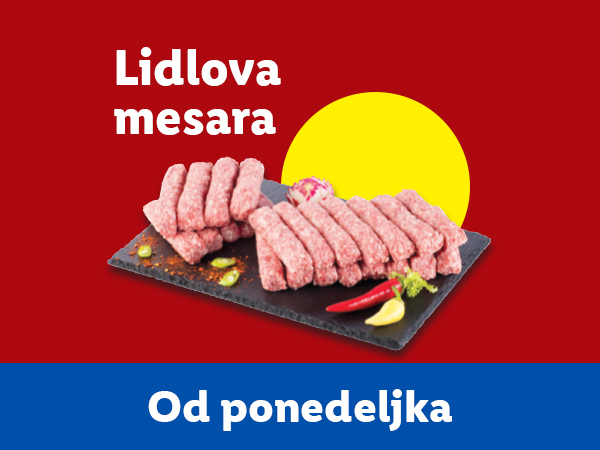 Lidl mesara: ćevapi na crnoj ploči sa začinima i papričicama, dostupno od ponedeljka.