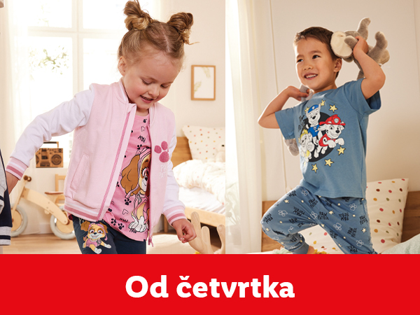 Dečja odeća sa motivima Patrola šapa, dostupna od četvrtka.