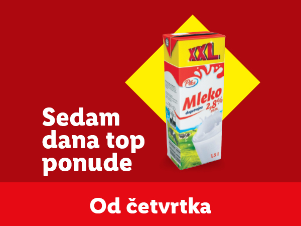 Sedam dana top ponude Pilos mleka od četvrtka.