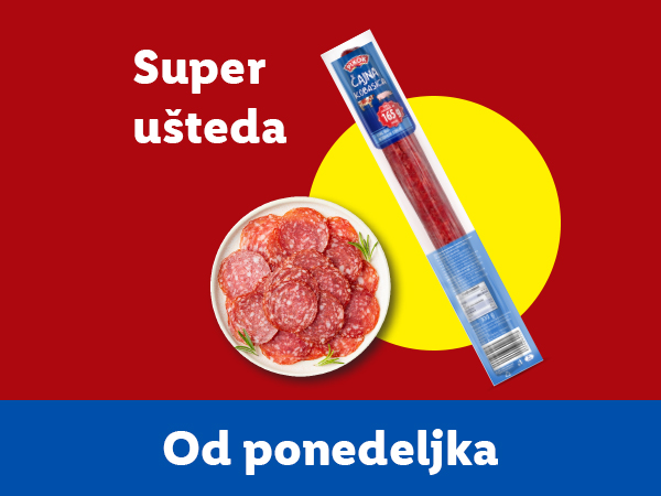 Akcija na čajnu kobasicu brenda PIK. Super ušteda od ponedeljka.