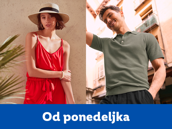 Ženska crvena kombinacija i muška zelena polo majica dostupne od ponedeljka.